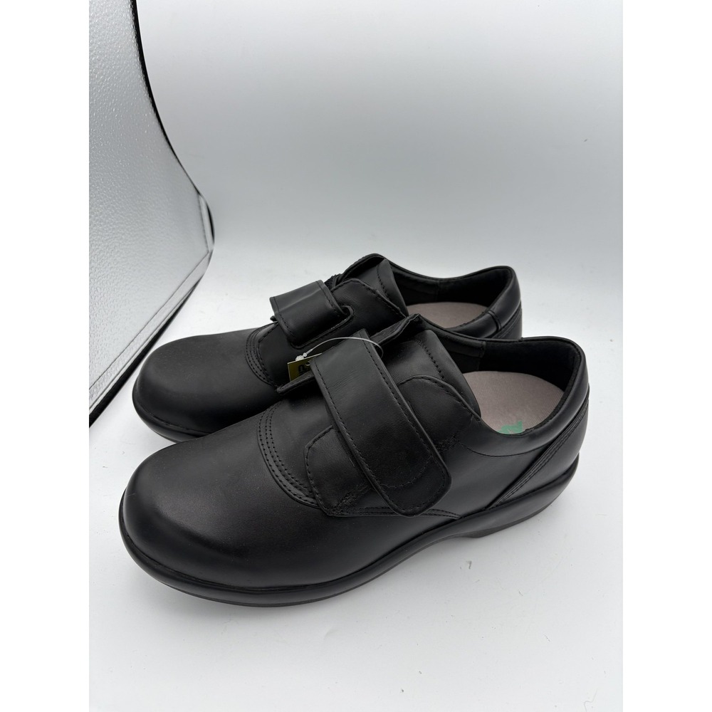 Apex SmartGrip Shoes Womens Size 9.5 X-Wide Black Leather Walking Comfort B3000W